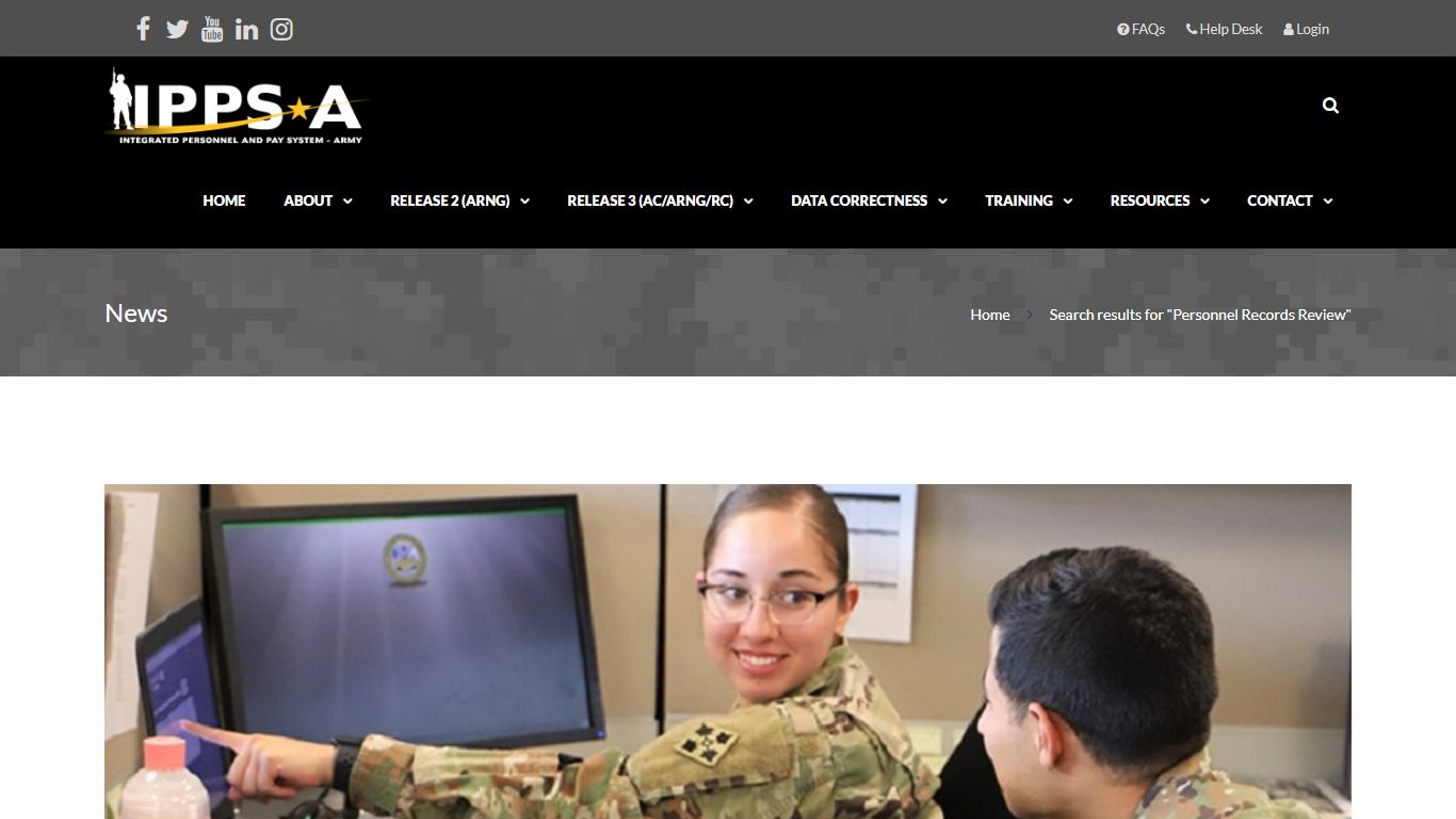 Personnel Records Review | The Integrated Personnel and Pay System - Army